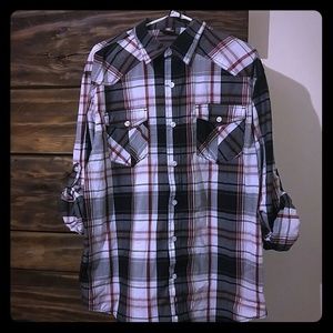 Men's Casual Plaid Button Down